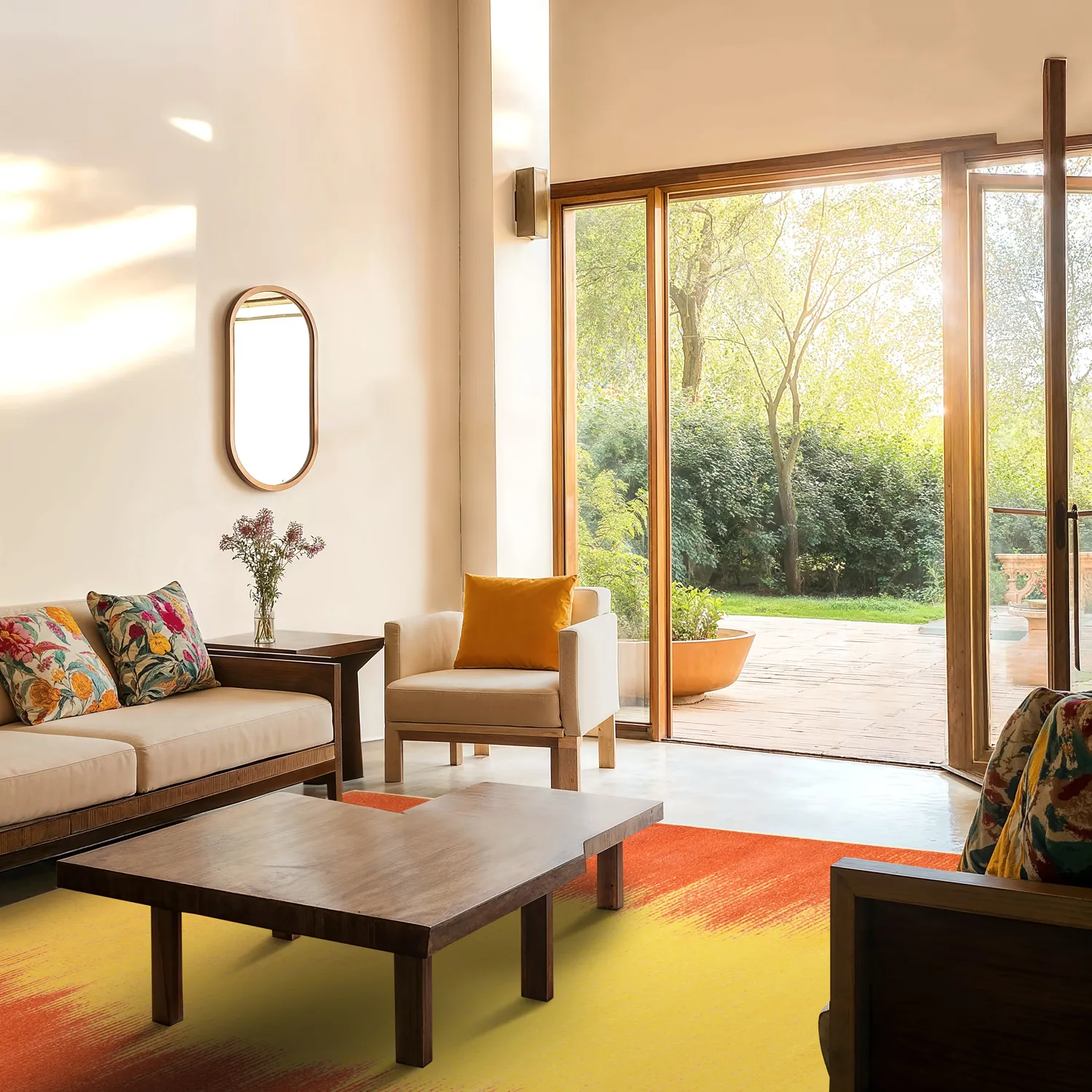 Koberec Wilton - Cara (oranžová/žltá)