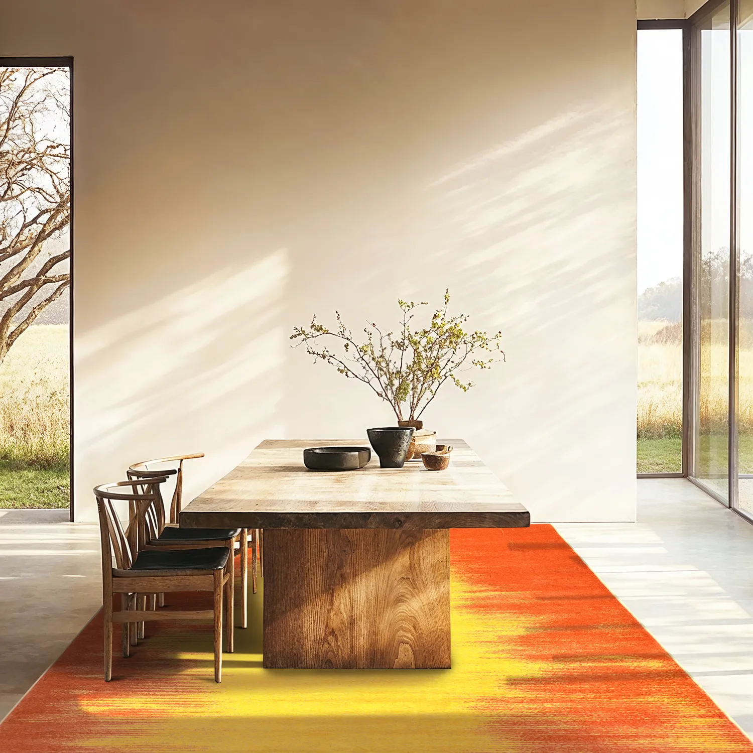 Koberec Wilton - Cara (oranžová/žltá)