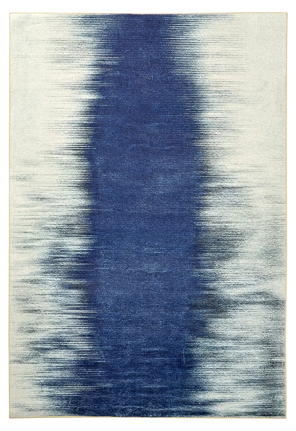 Koberec Wilton - Cara (biela/tmavomodrá)