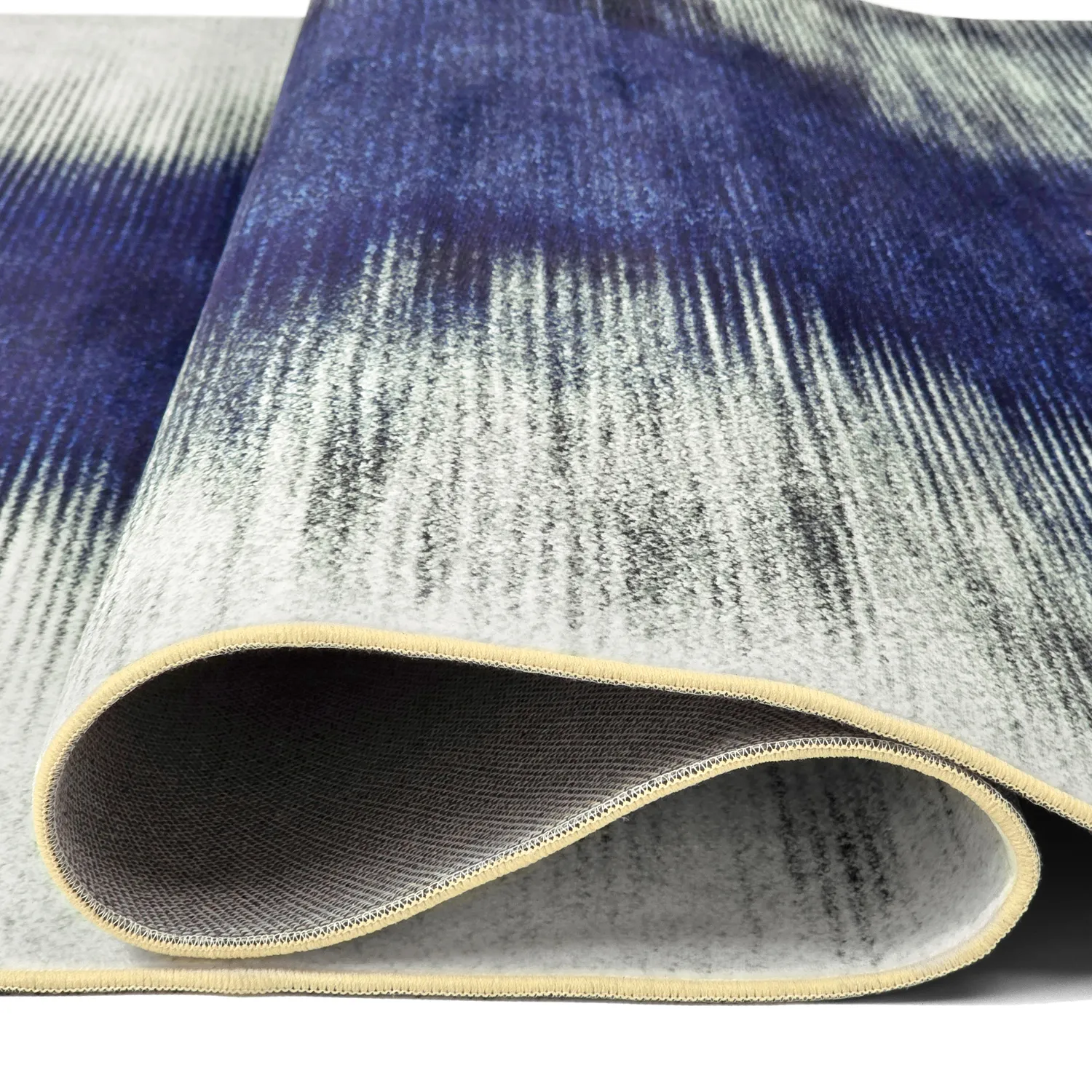 Koberec Wilton - Cara (biela/tmavomodrá)