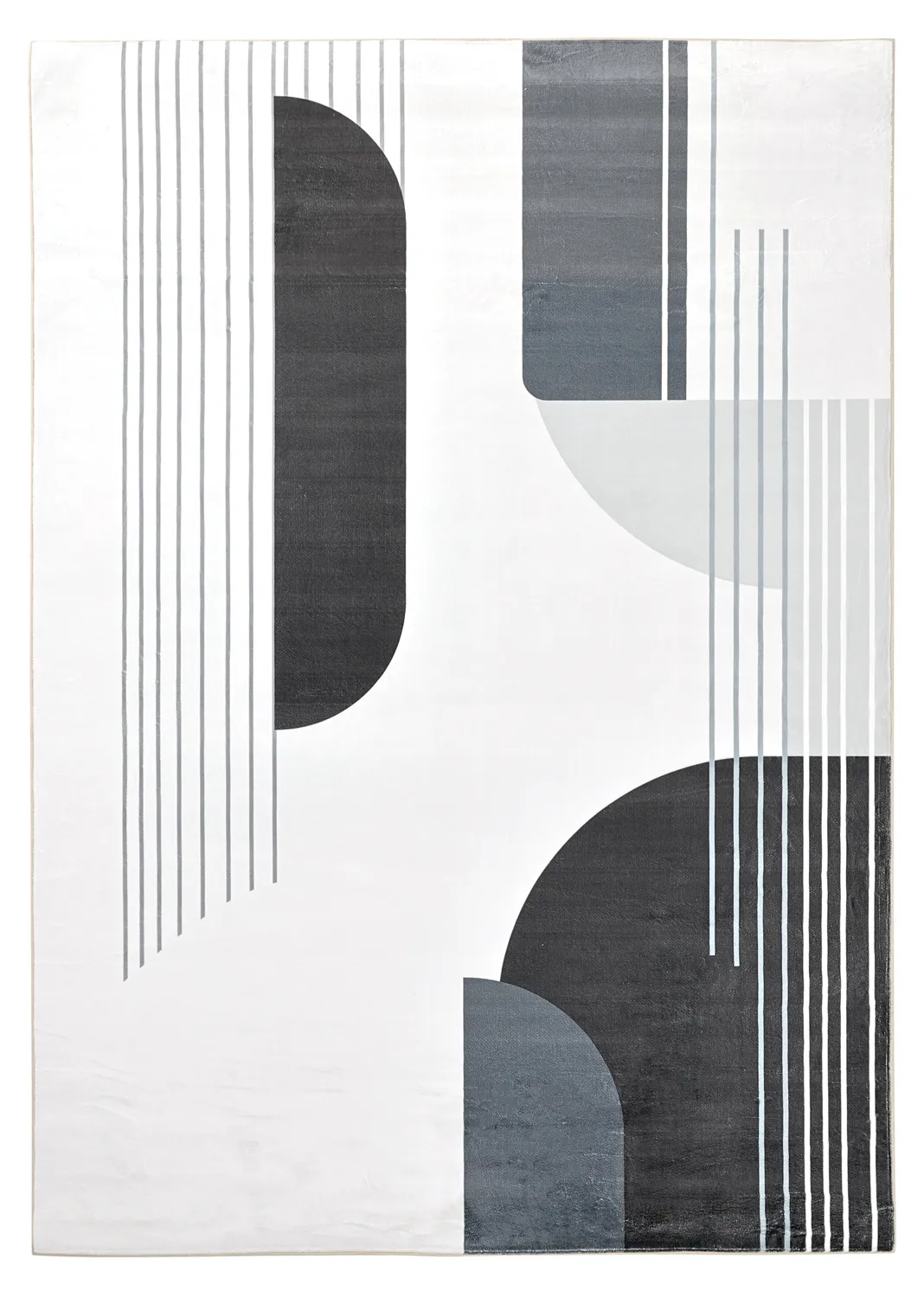 Koberec Wilton - Delft (biely/sivý/čierny)