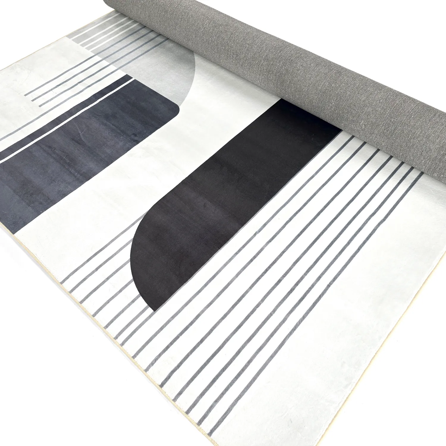 Koberec Wilton - Delft (biely/sivý/čierny)