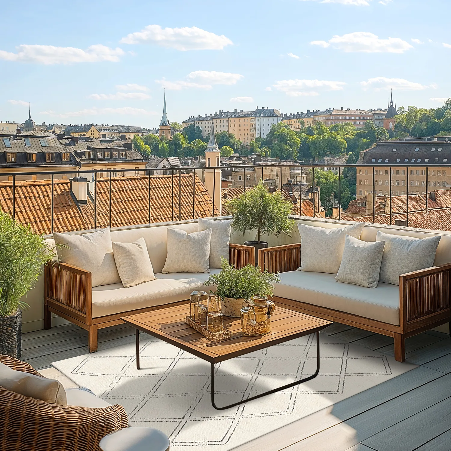 Koberec pre interiér a exteriér - Brussels Diamond (biely)