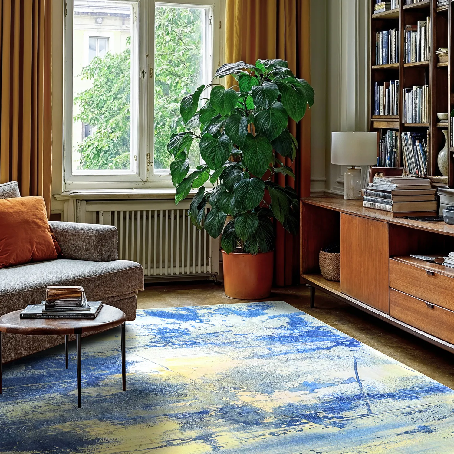 Koberec Wilton - Dolmio (modrý/multi)