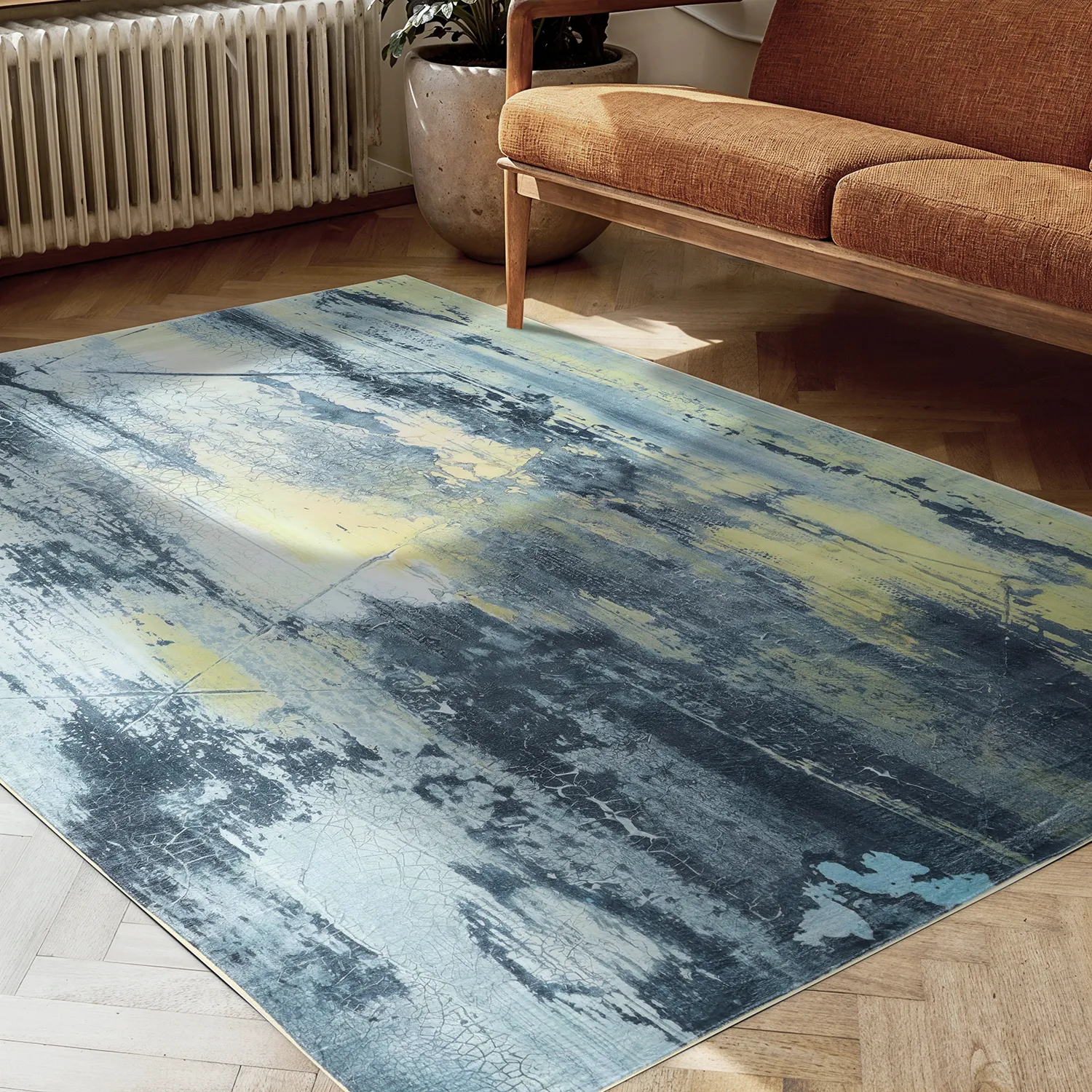 Koberec Wilton - Dolmio (čierny/žltý)