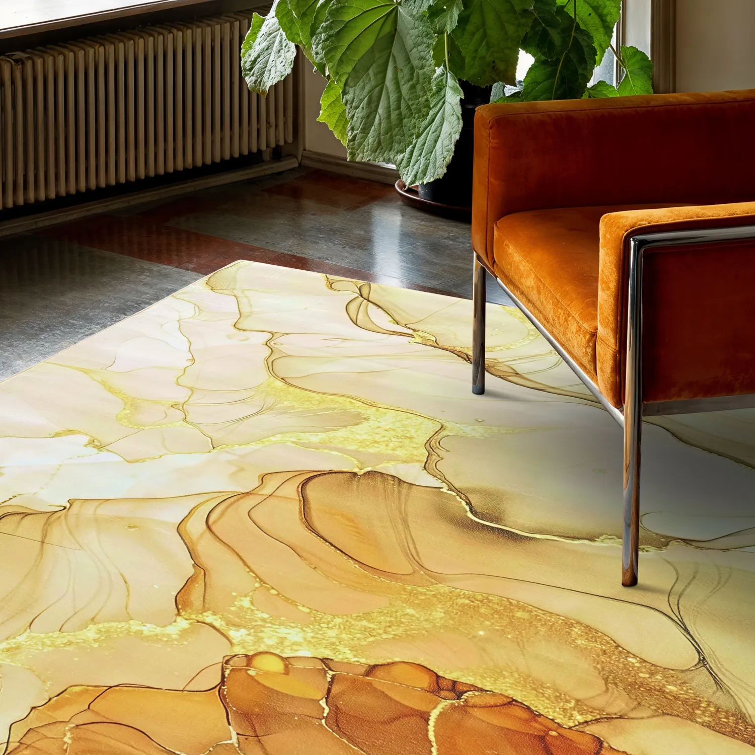 Koberec Wilton - Etienne (béžový/zlatý)