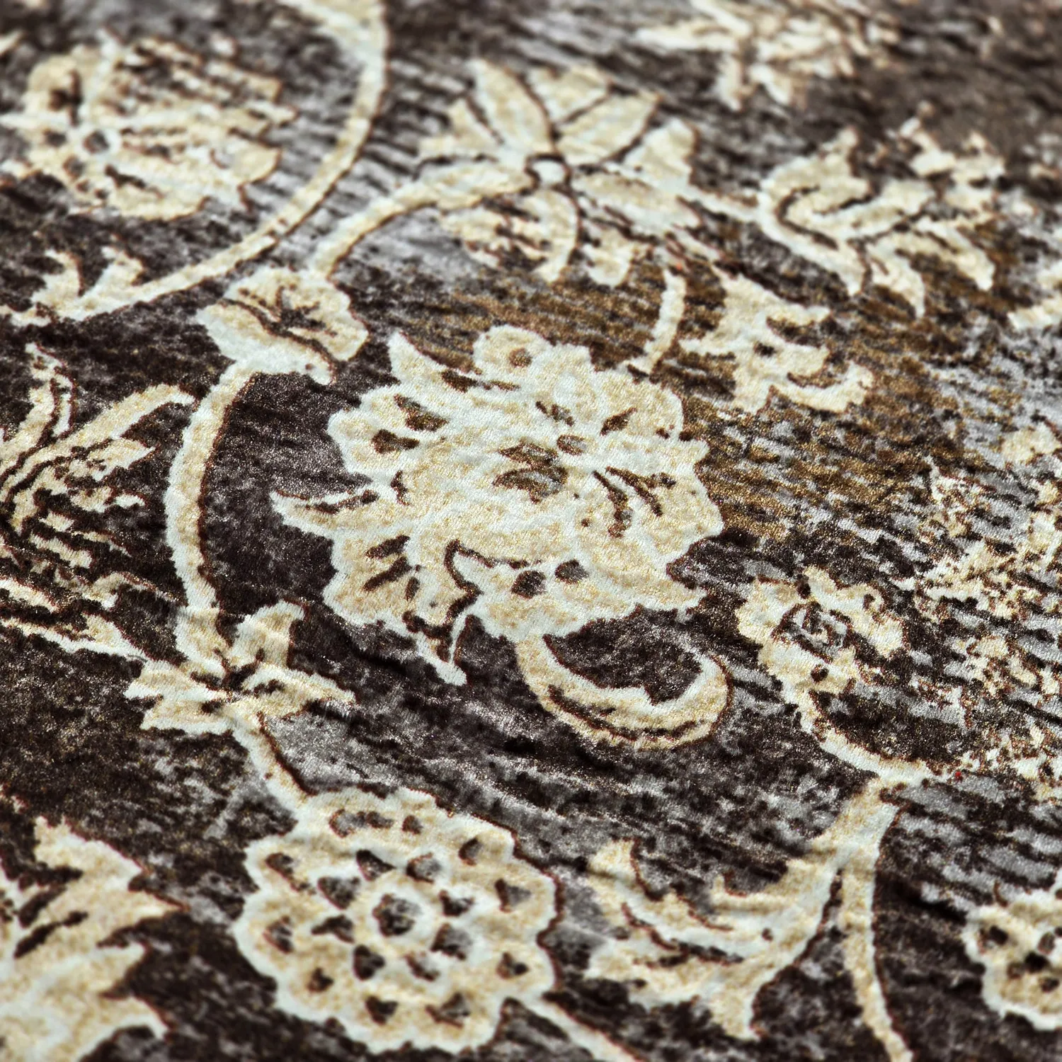 Koberec Wilton - Kvety (hnedý)