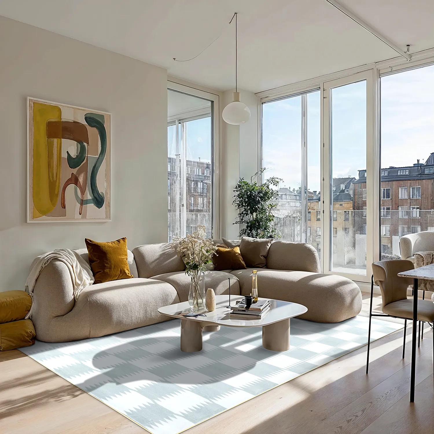 Koberec Wilton - Gobi (šedý/biely)