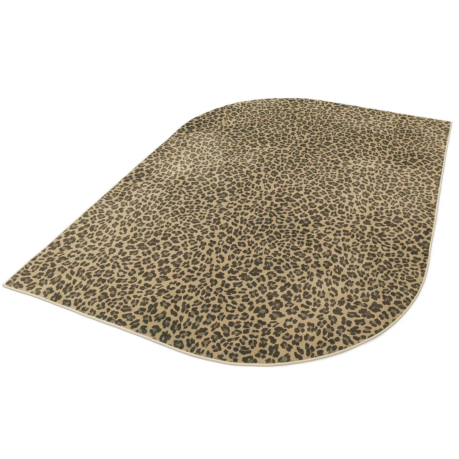 Polooválny koberec WiltonLeopard (hnedý)