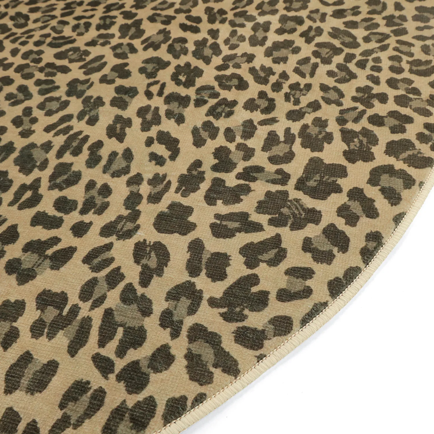 Polooválny koberec WiltonLeopard (hnedý)