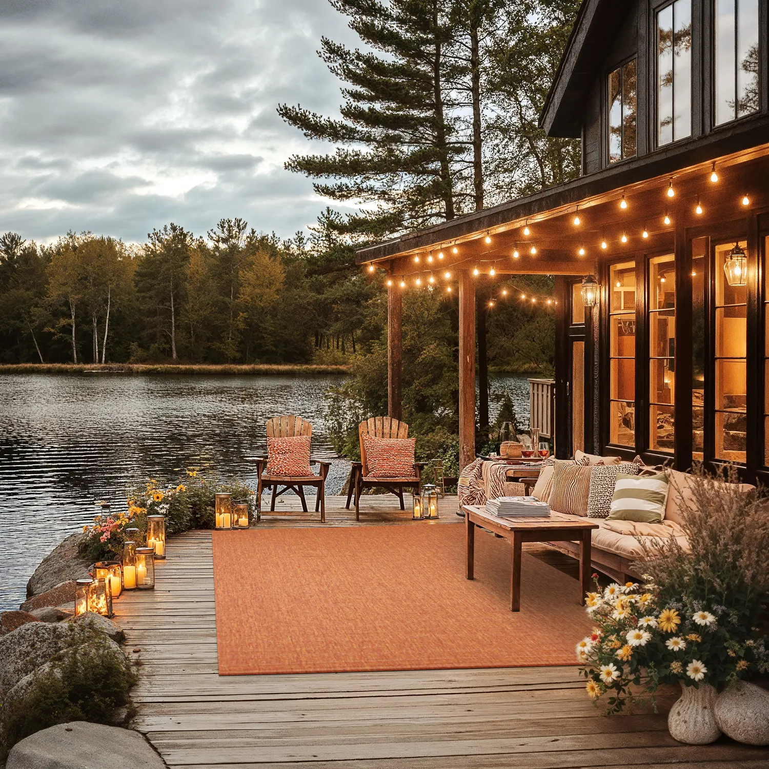 Koberec na interiér a exteriér - Monsanto (oranžový)