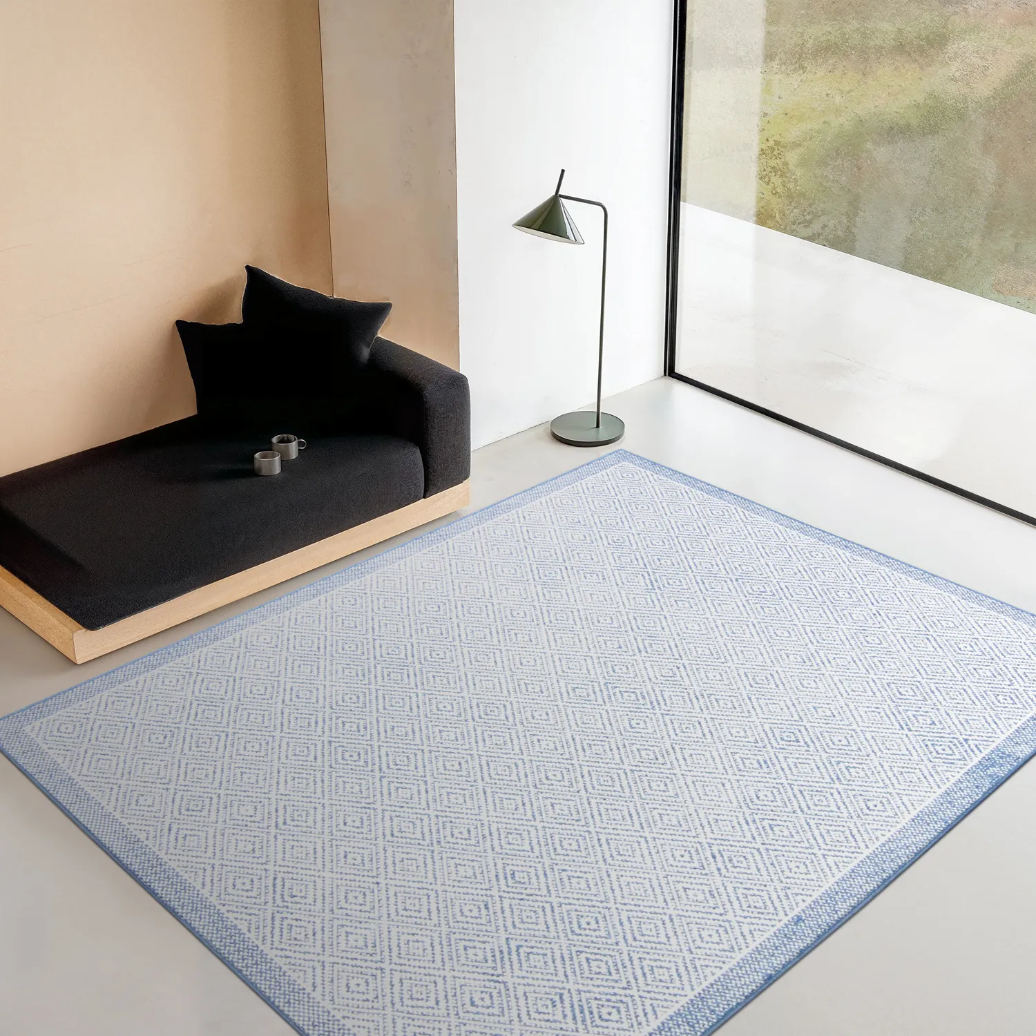 Koberec na vnútorné a vonkajšie použitie - Monsaraz (modrý)