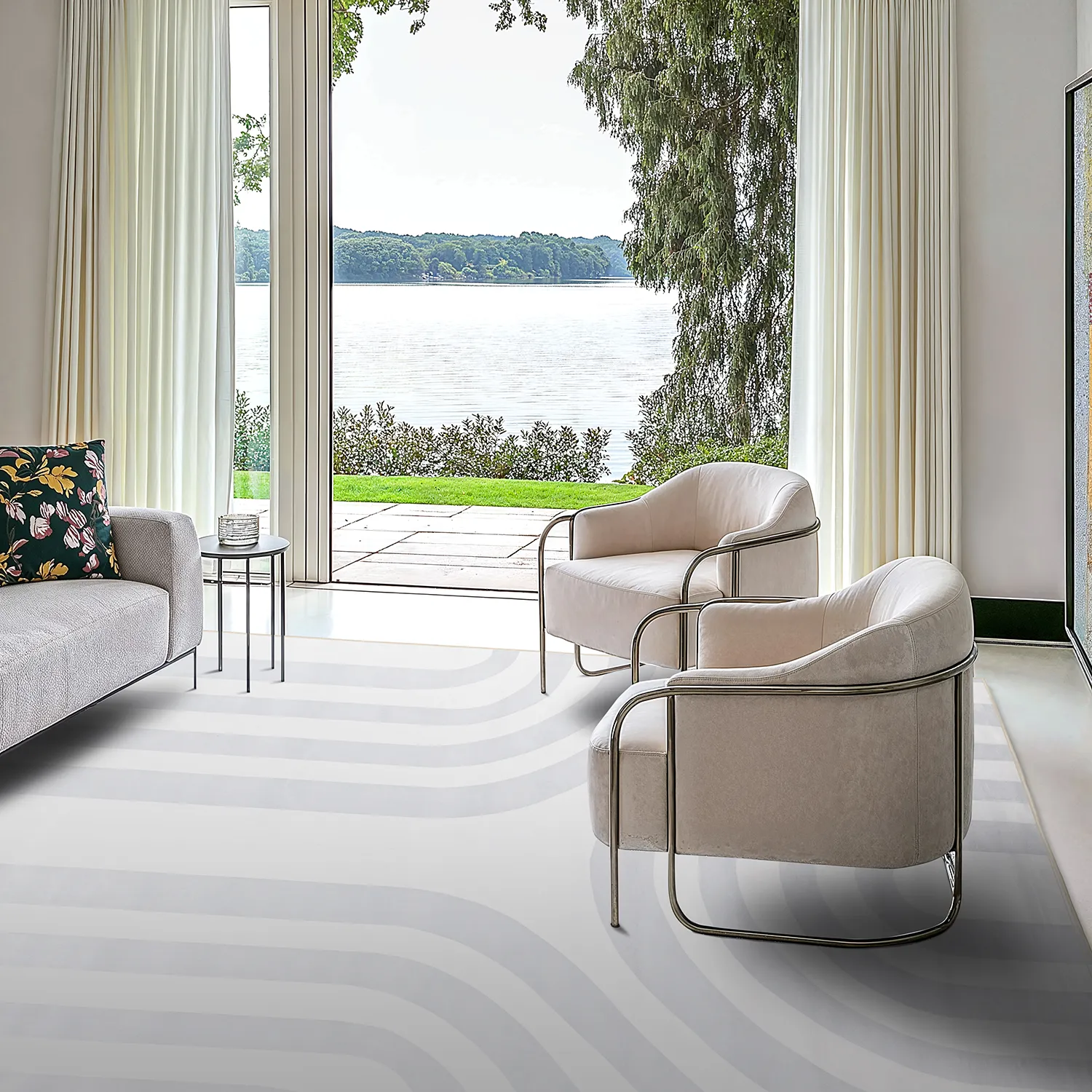 Koberec Wilton - Obidos (šedý/biely)