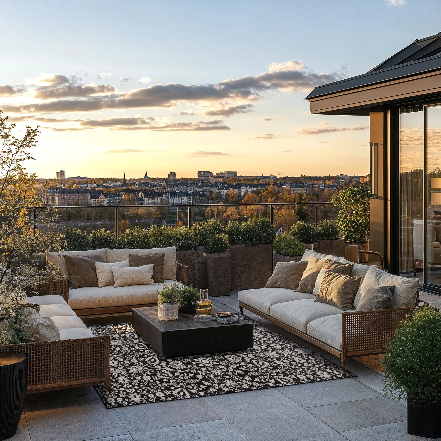 Koberec na interiér a exteriér - Brussels Ocean (čierny)