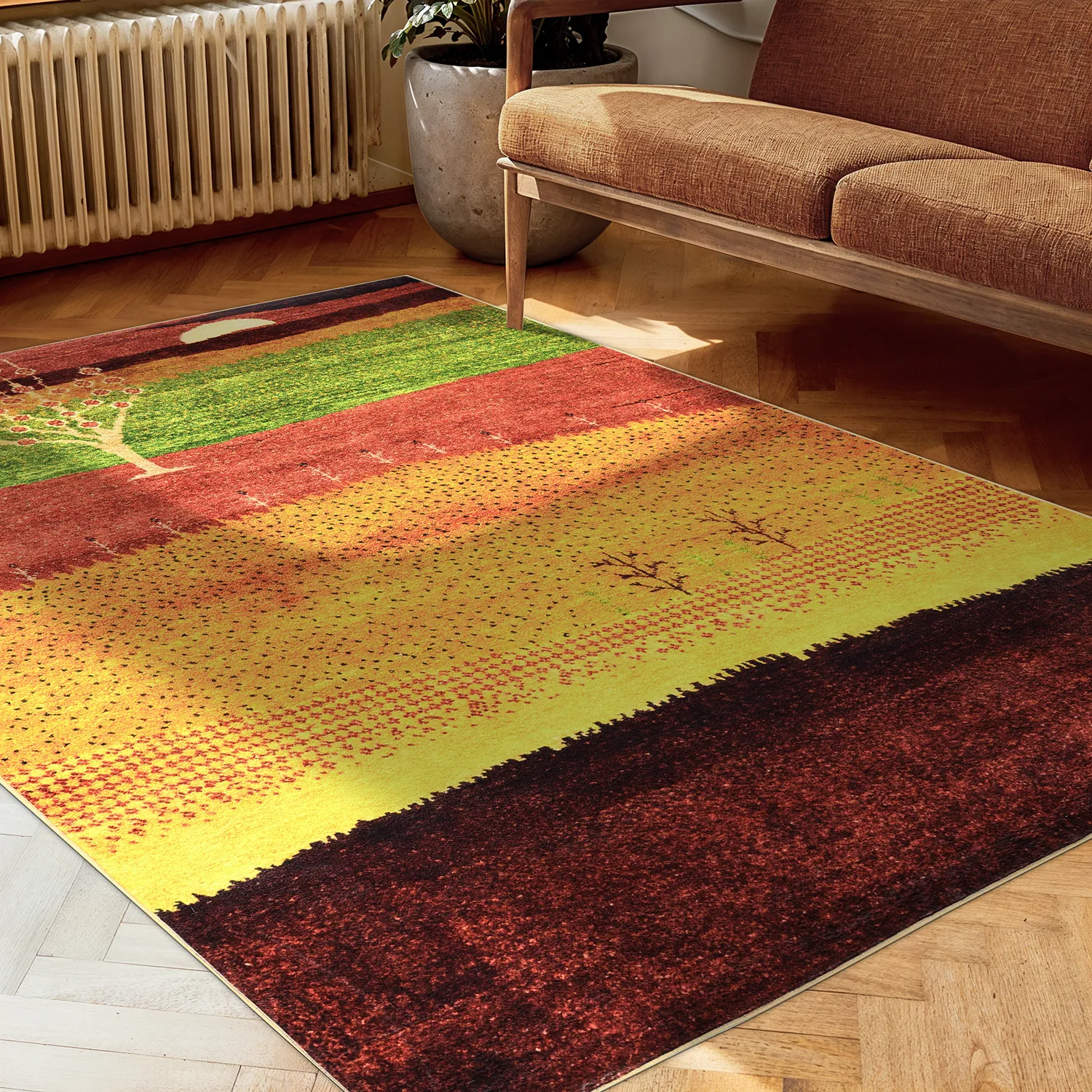 Koberec Wilton - Oia (červený/multi)