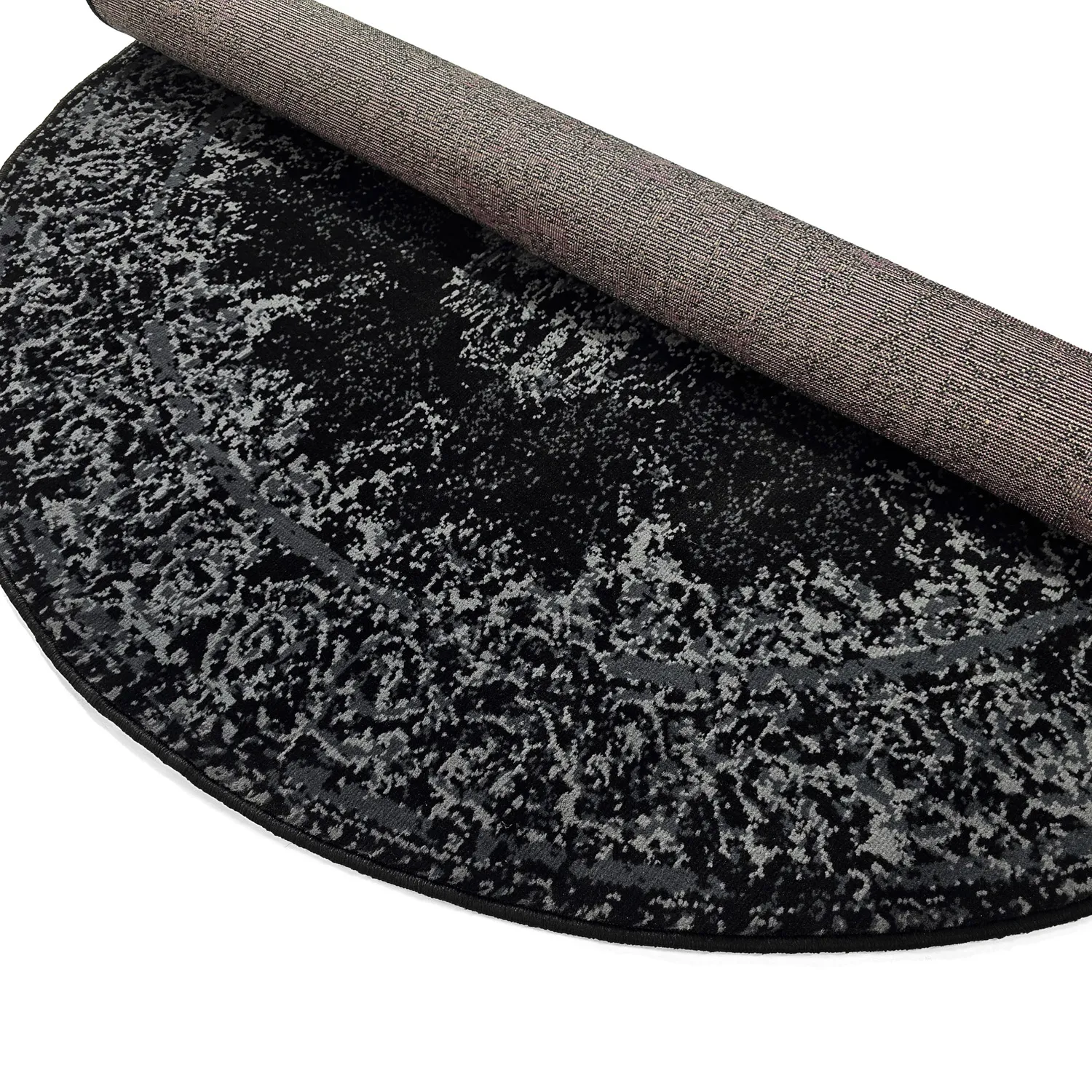 Kruhový koberec - Peking (čierny)