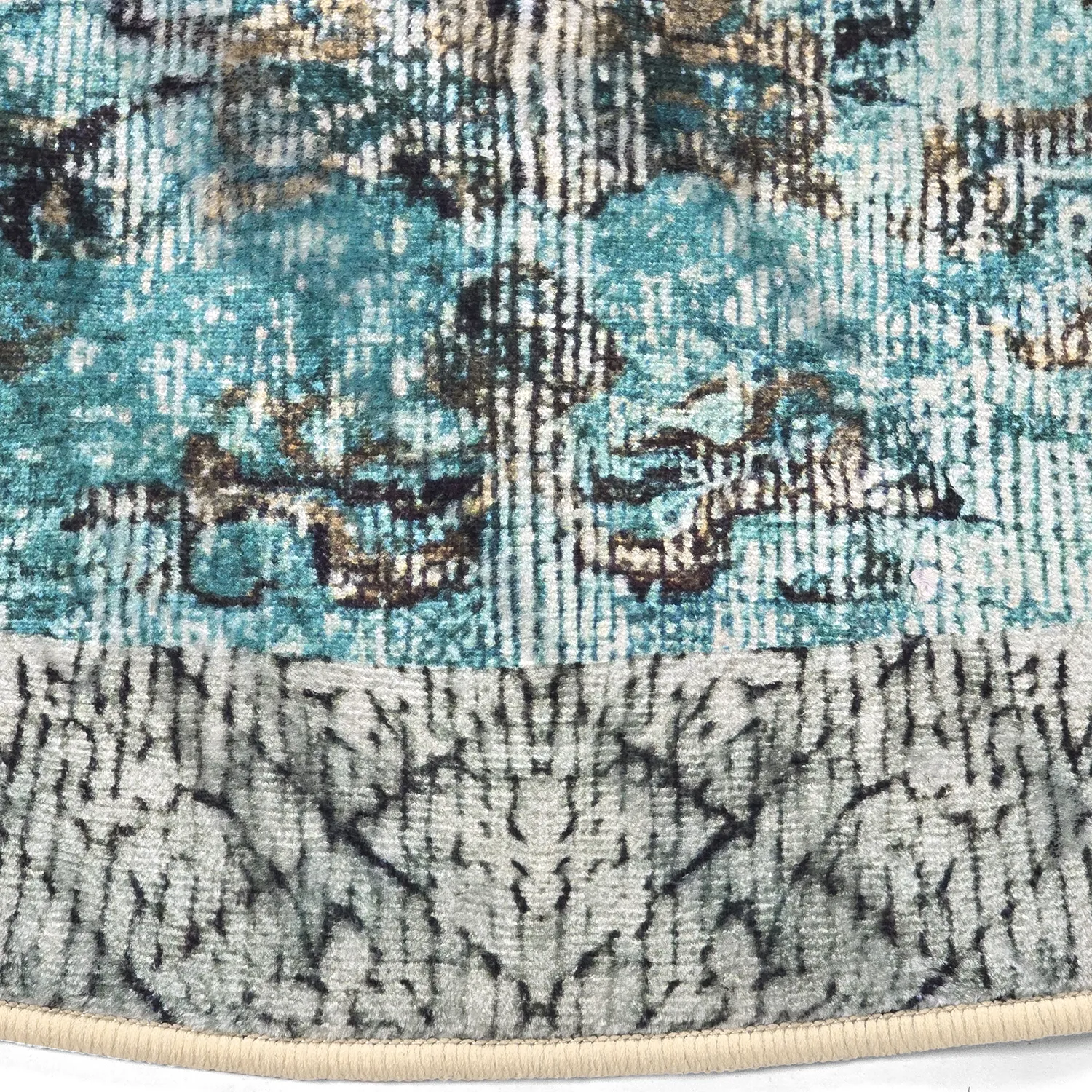 Kruhový koberec - Rosalie (modrý)