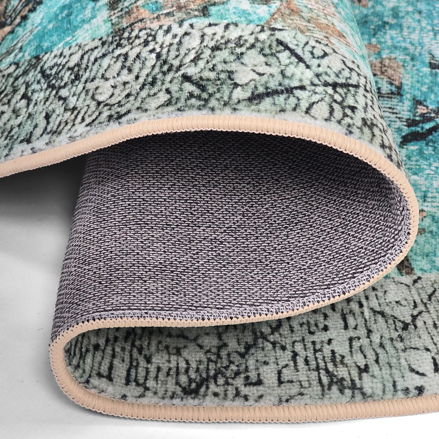 Kruhový koberec - Rosalie (modrý)