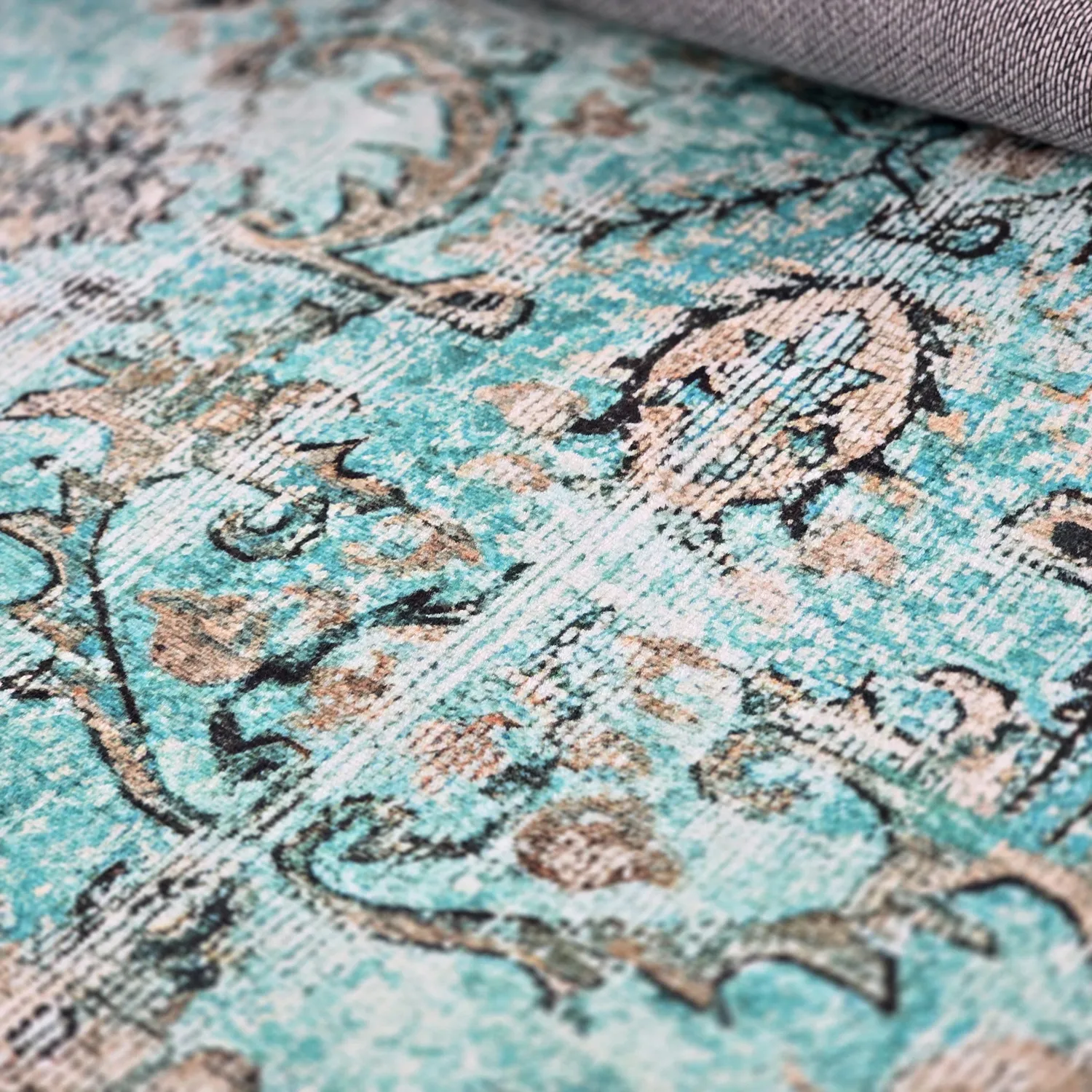 Kruhový koberec - Rosalie (modrý)