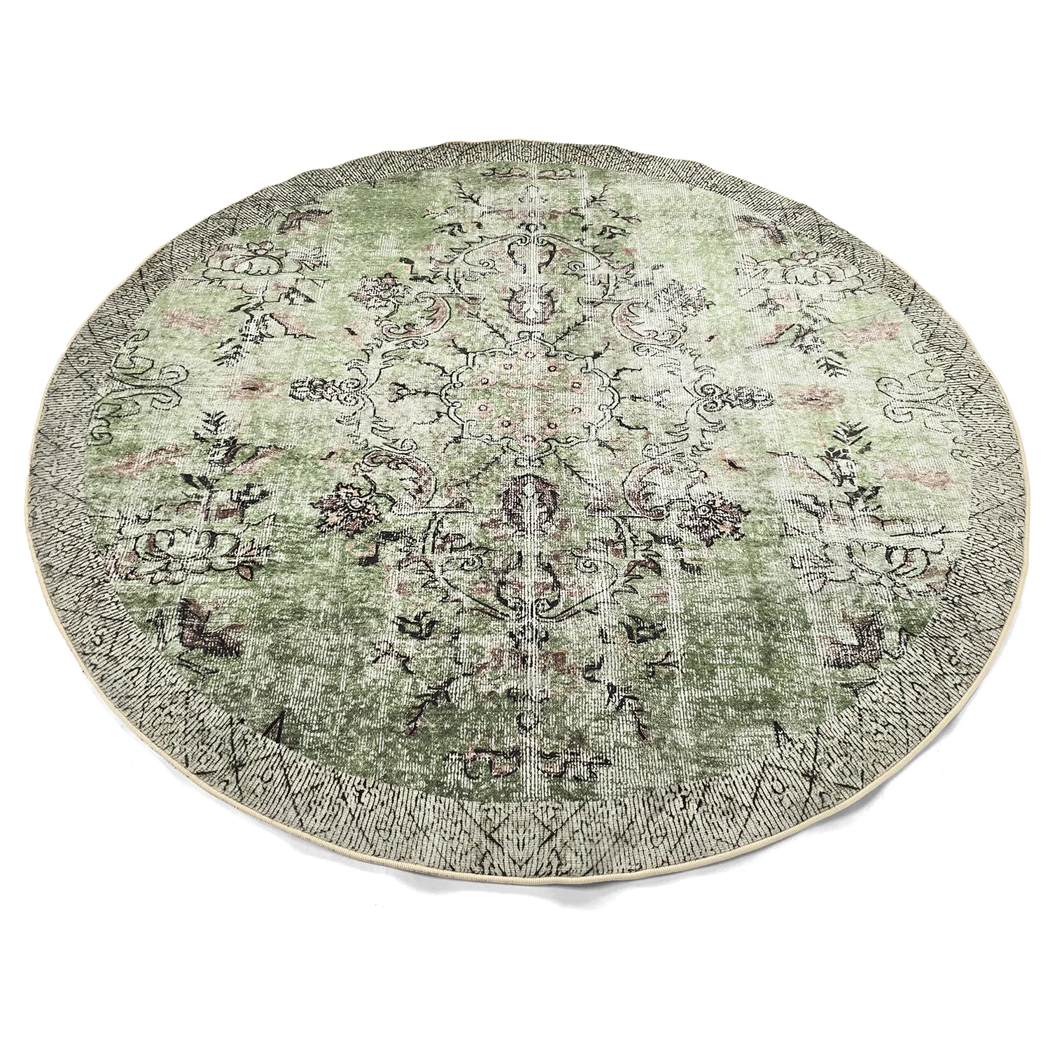Kruhový koberec - Rosalie (zelený)