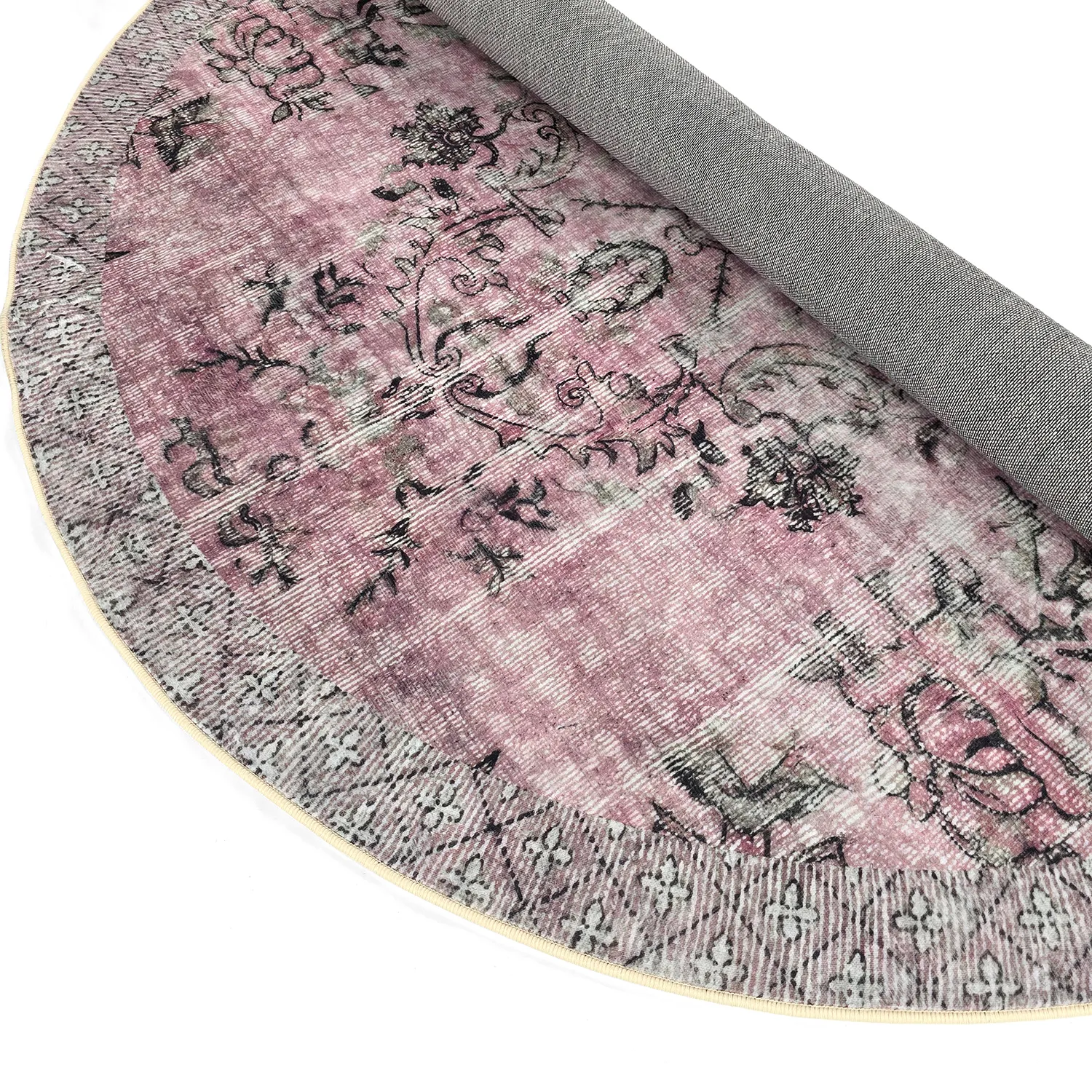 Kruhový koberec - Rosalie (ružový)