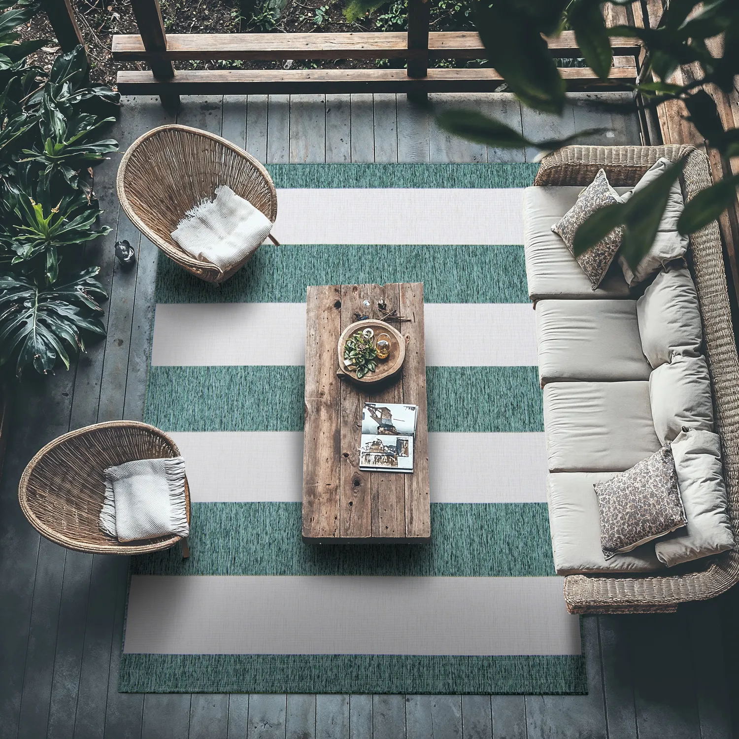 Koberec pre interiér a exteriér - Santana (zelený)