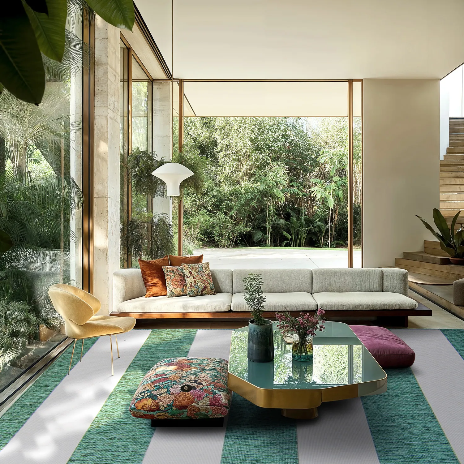 Koberec pre interiér a exteriér - Santana (zelený)