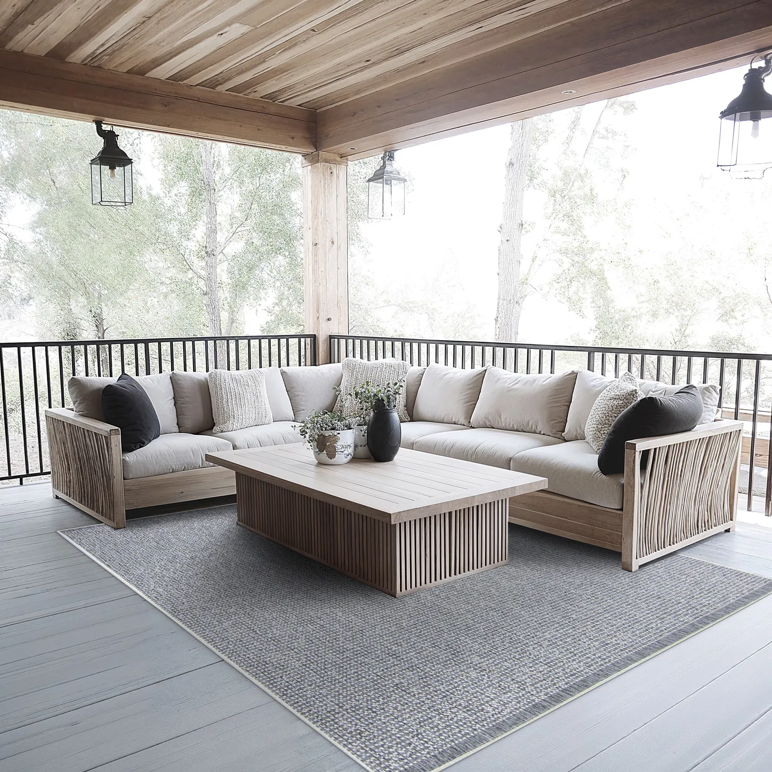 Inomhus- utomhusmatta - Tromsø (silver)