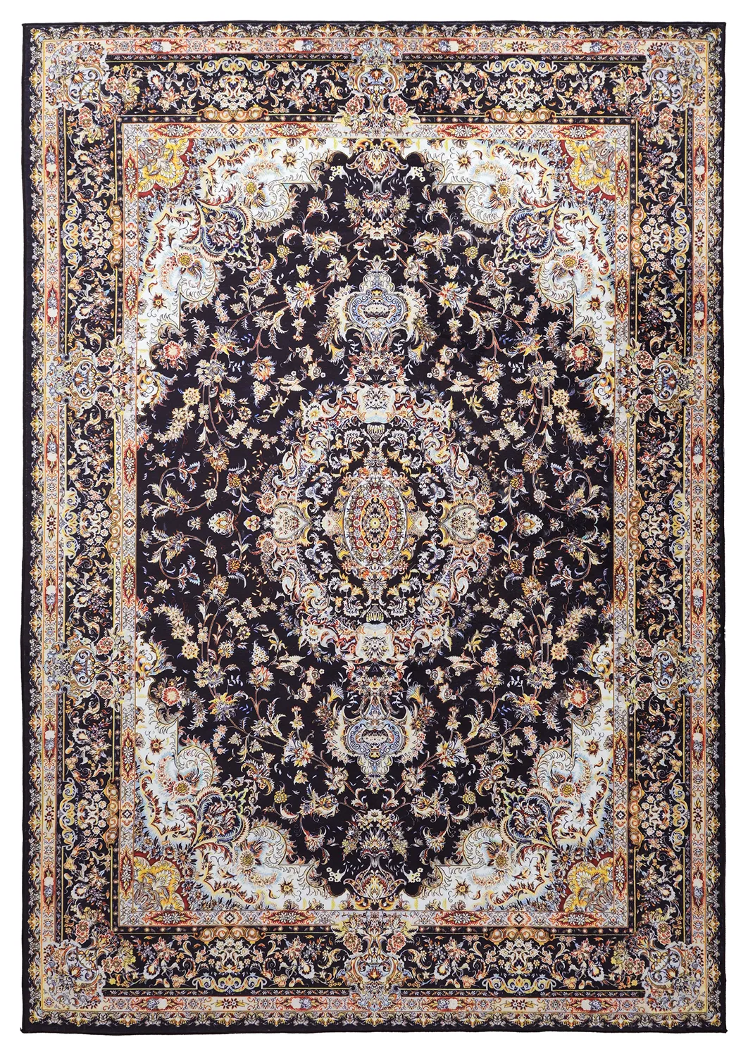 Koberec Wilton - Vakifli (čierny/multicolor)