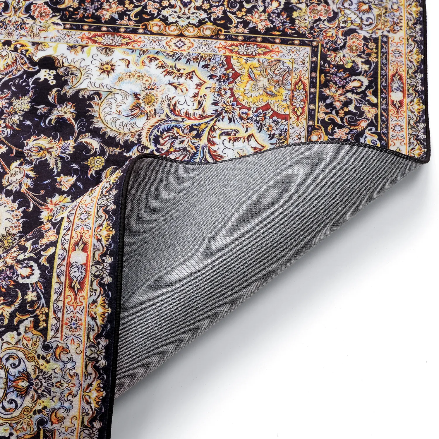 Koberec Wilton - Vakifli (čierny/multicolor)