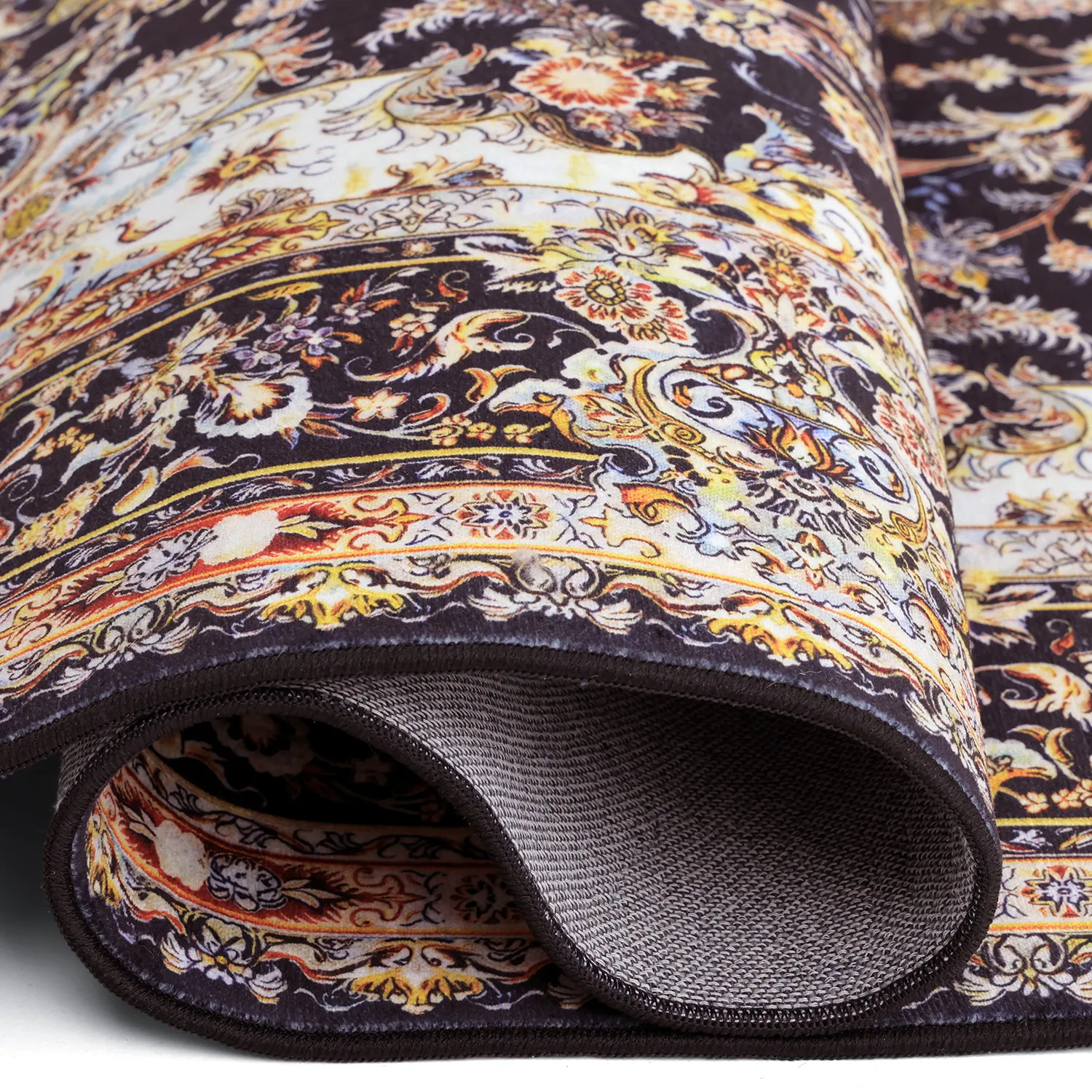 Koberec Wilton - Vakifli (čierny/multicolor)