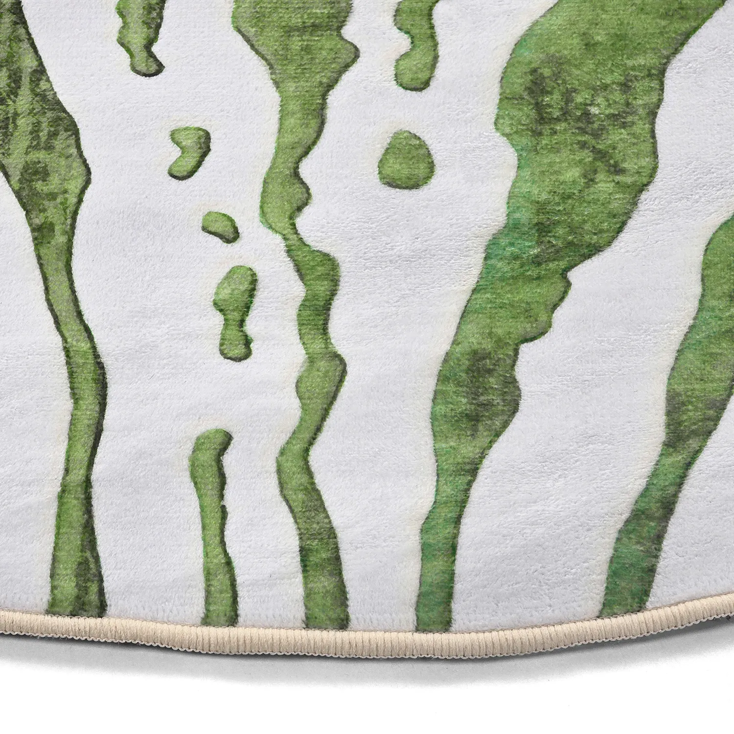 Kruhový koberec - Zebra (zelený)