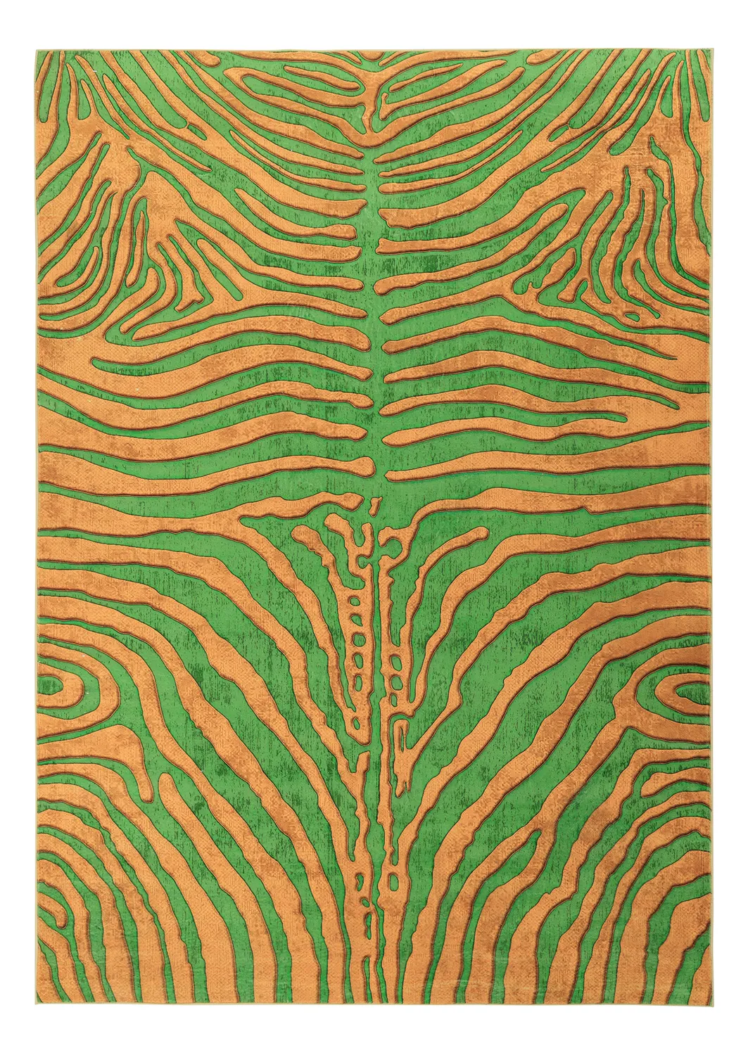 Koberec Wilton - Zebra (zeleno-oranžový)