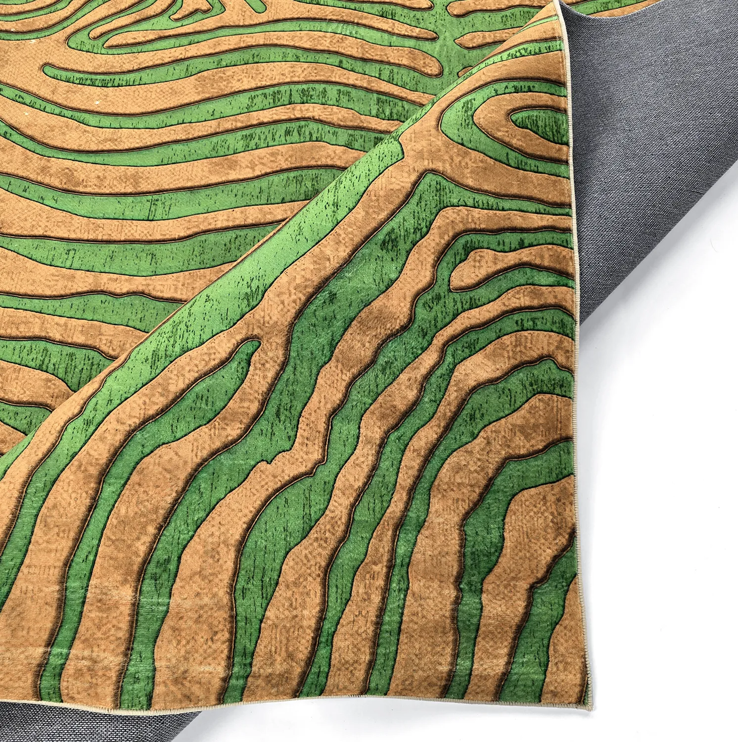 Koberec Wilton - Zebra (zeleno-oranžový)