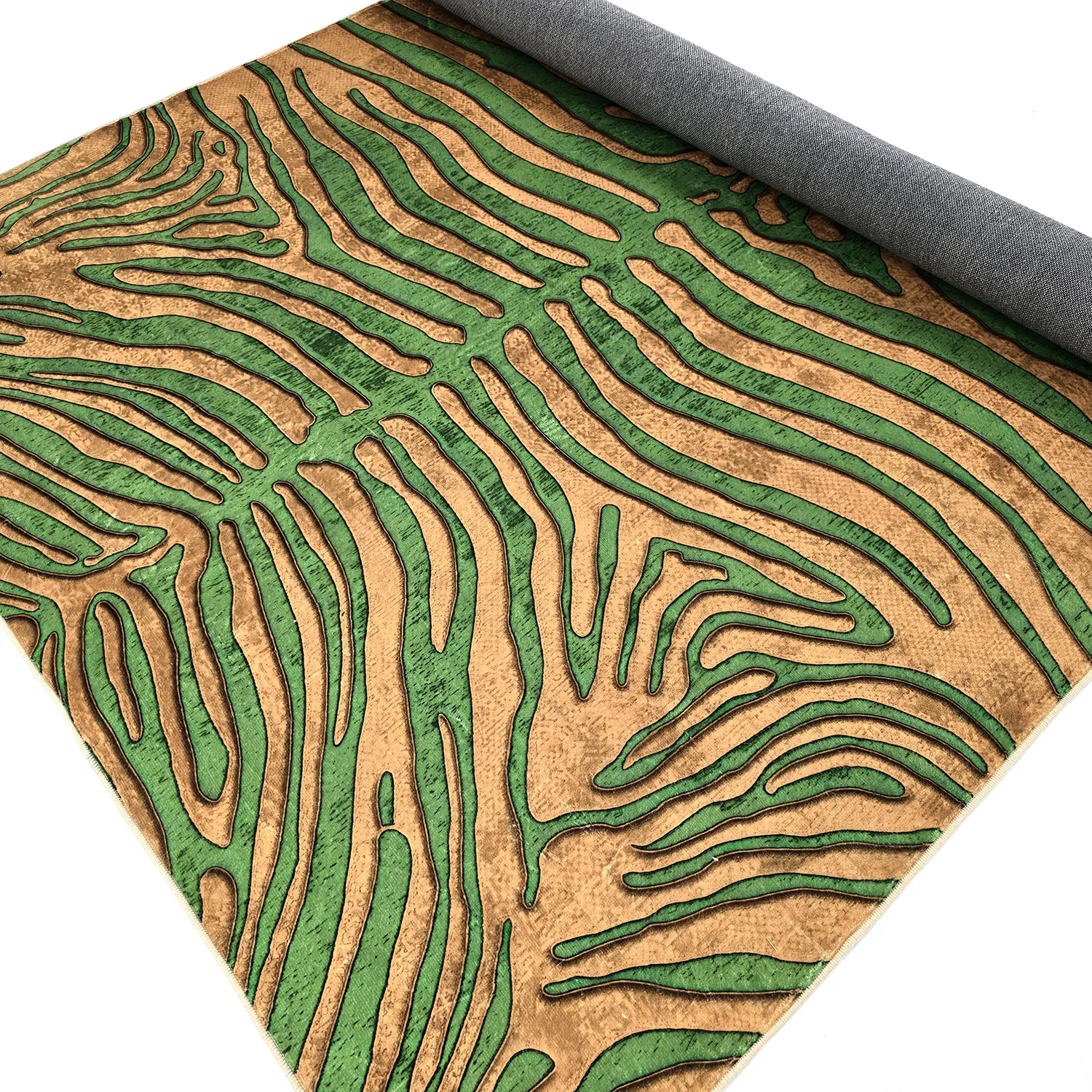 Koberec Wilton - Zebra (zeleno-oranžový)