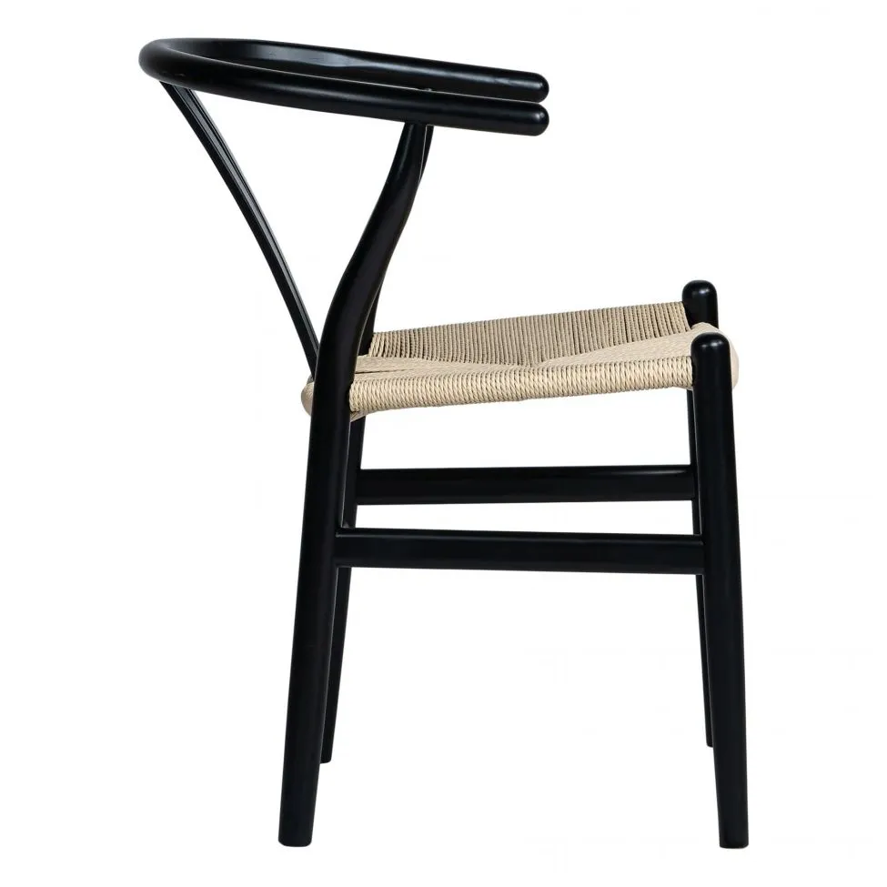 Stol - Alta (svart/beige) - 2 st