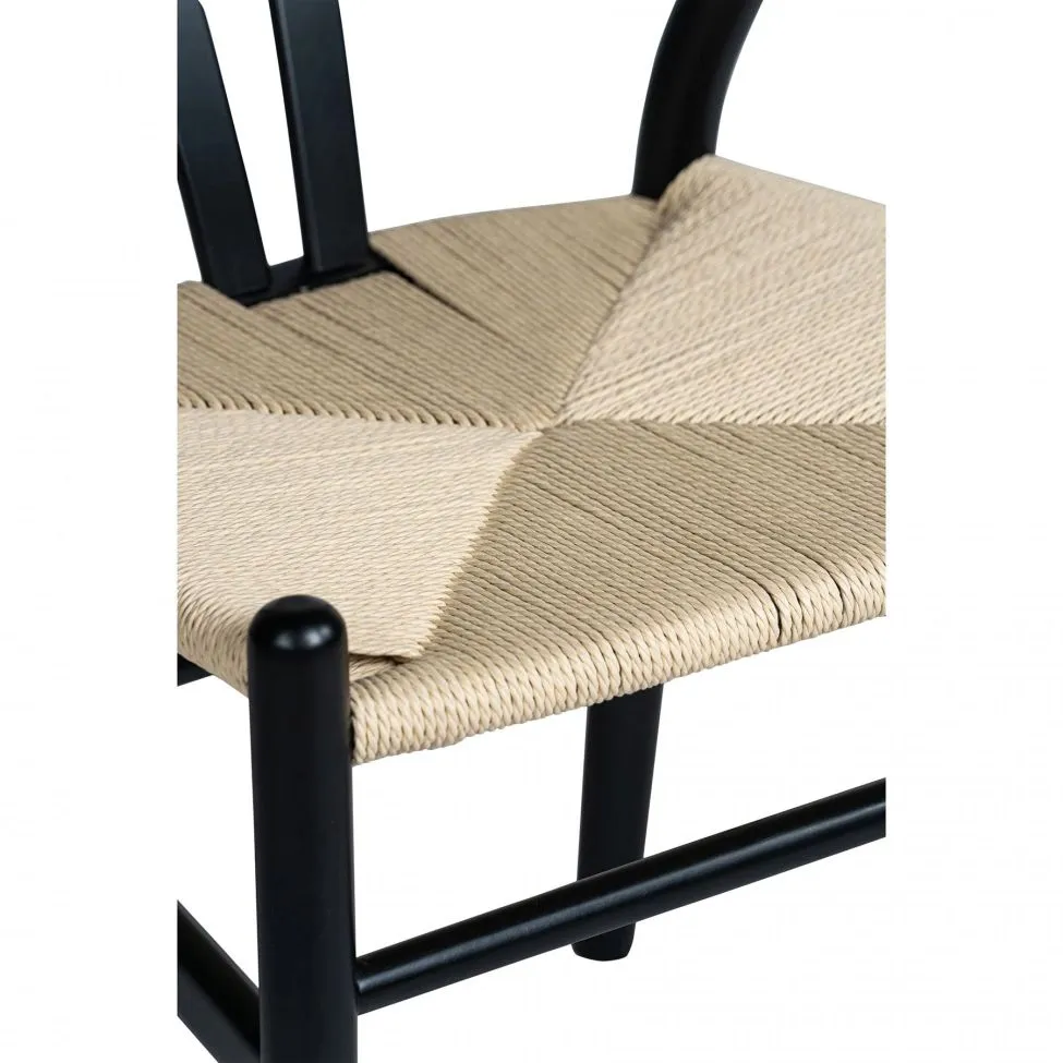 Stol - Alta (svart/beige) - 2 st