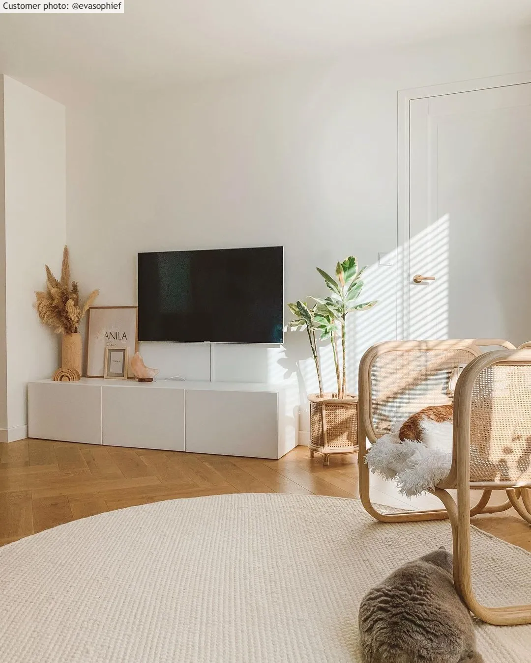 Kruhový koberec - Otago (biely)