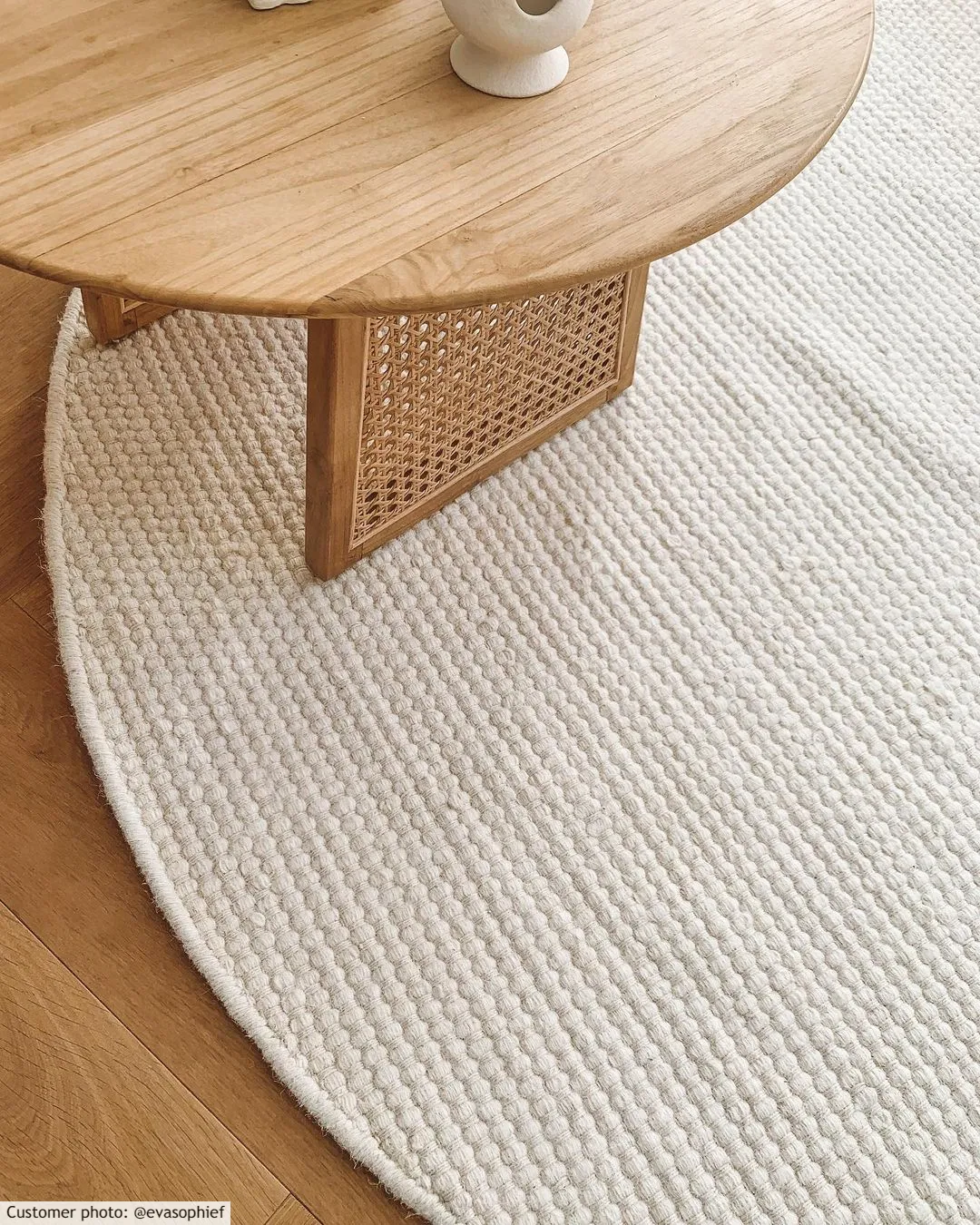 Kruhový koberec - Otago (biely)