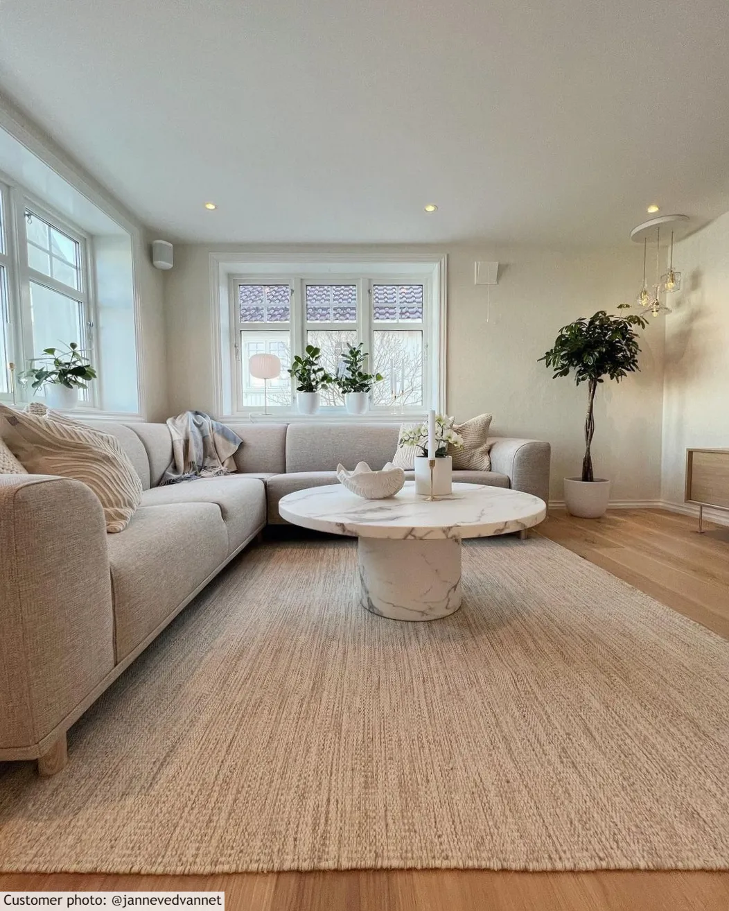 Vlnený koberec - Dhurry (prírodný)