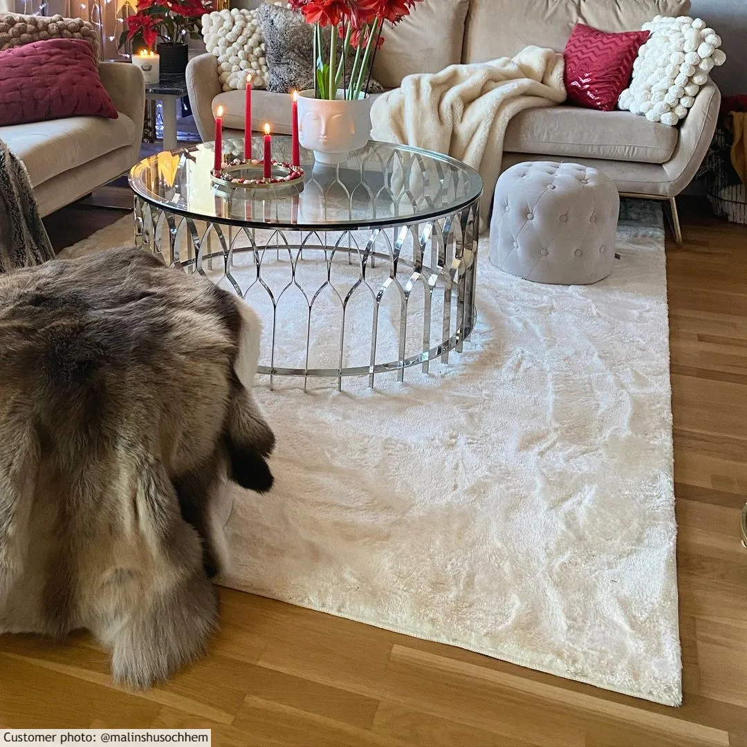 Koberce s dlhým vlasom - Aranga Super Soft Fur (biela)