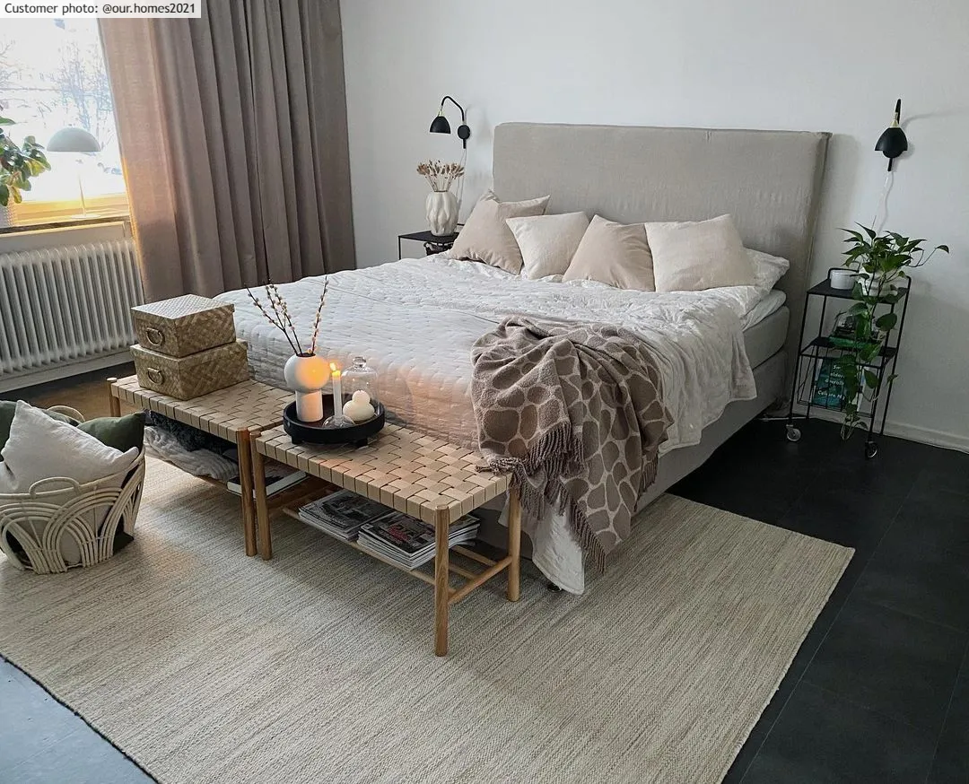 Vlnený koberec - Dhurry (prírodný)