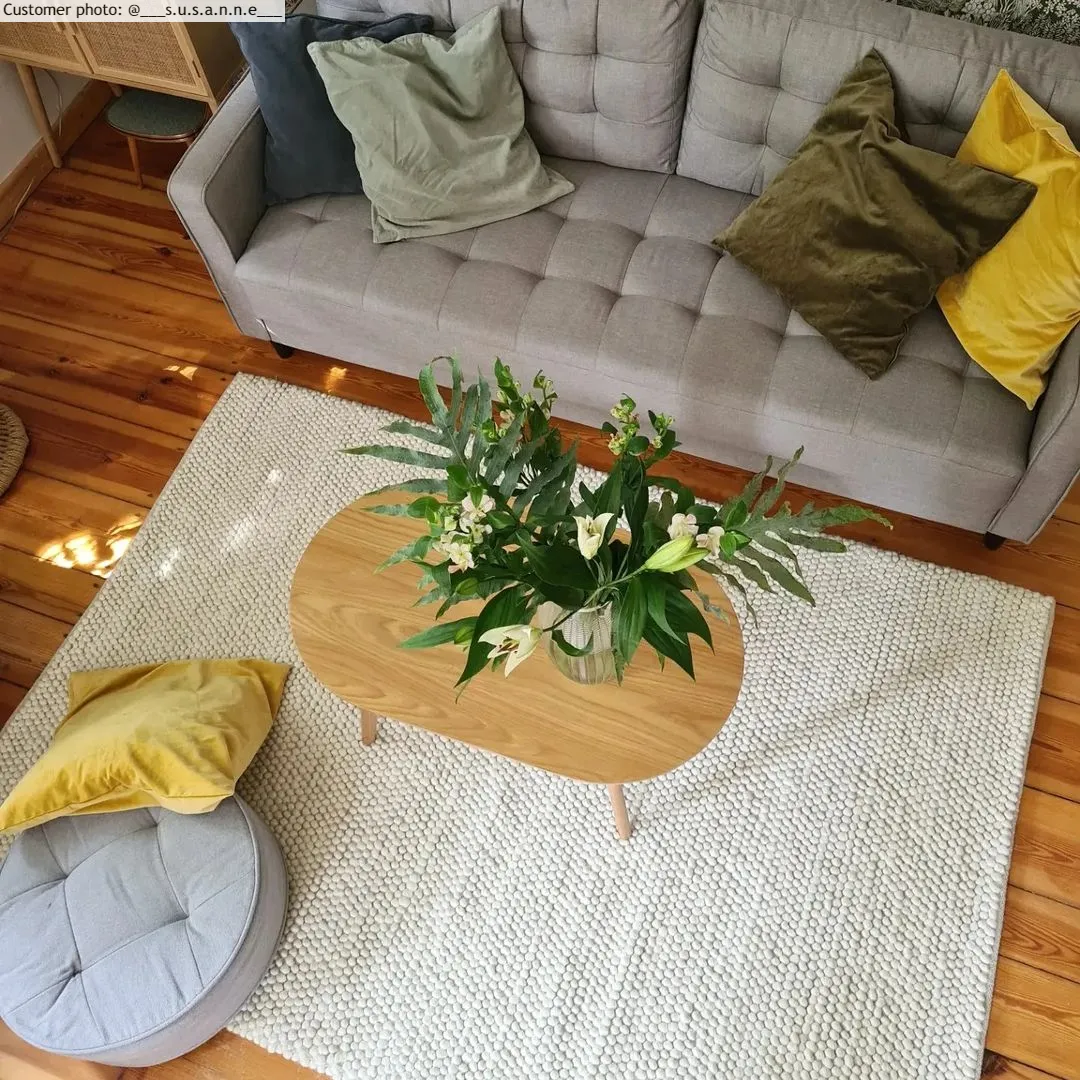 Vlnený koberec - Avafors Wool Bubble (béžový)