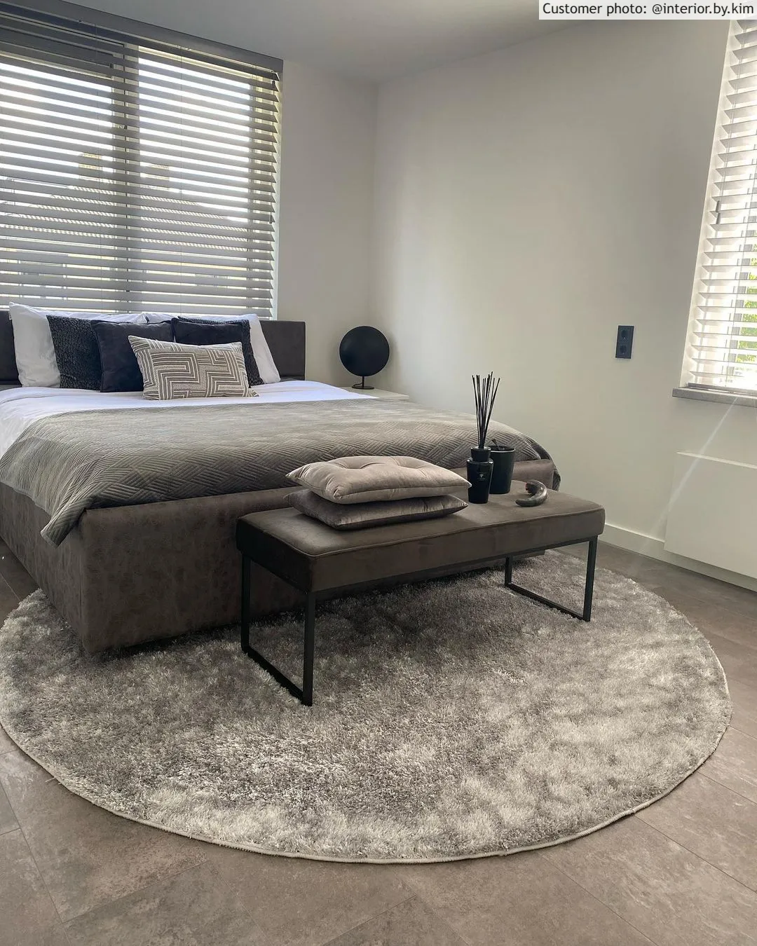 Koberce okrúhle - Cosy (strieborná)