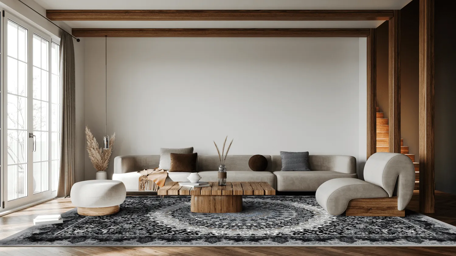 Koberec Wilton - Yelda (čierny/multikolórový)